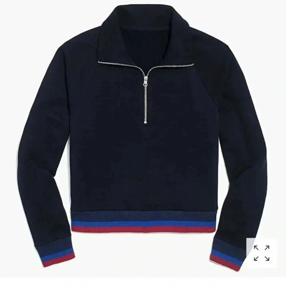 J. Crew NWT Half-zip jacket in sport stripe XXS - Picture 2 of 7
